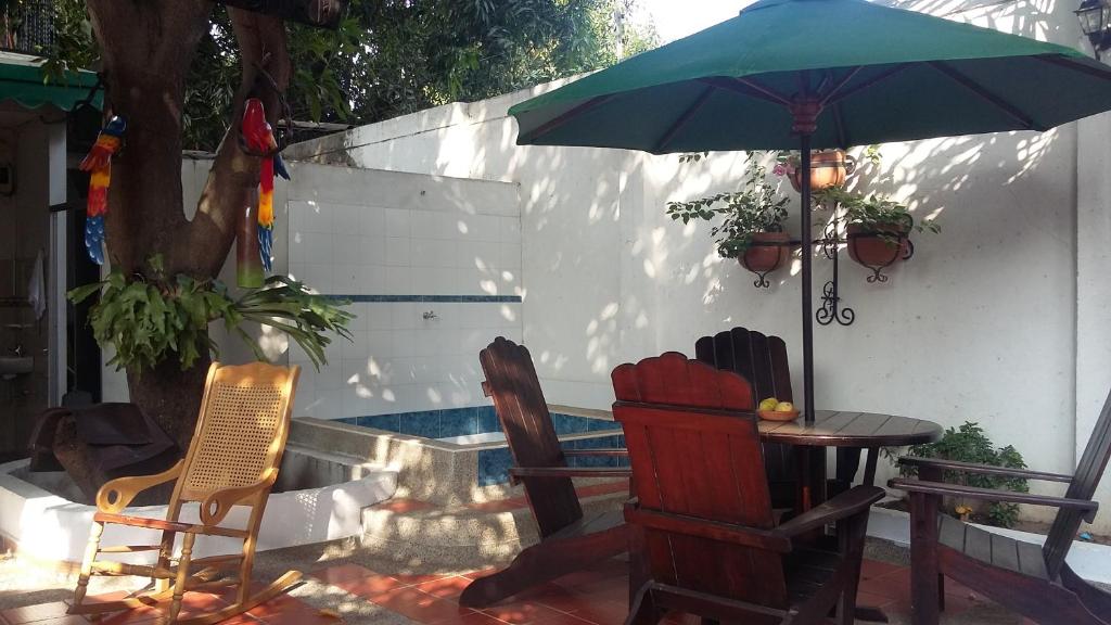 Patio nebo venkovní prostory v ubytování Hotel La Vieja Sara