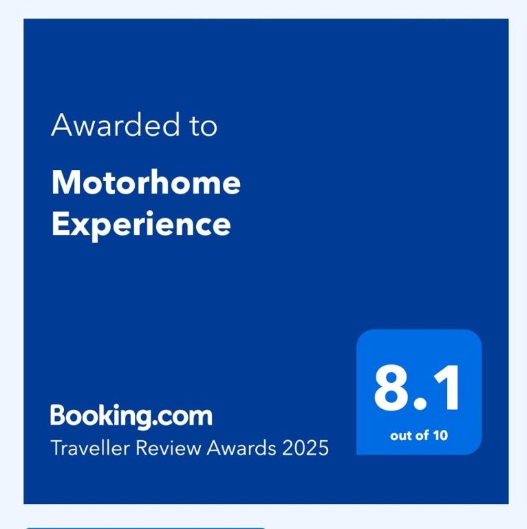 Certifikát, hodnocení, plakát nebo jiný dokument vystavený v ubytování Motorhome Experience