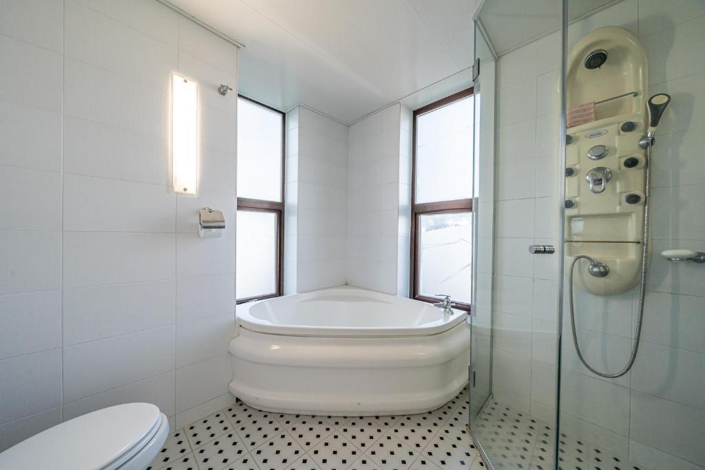 Koupelna v ubytování Mobydick Hotel