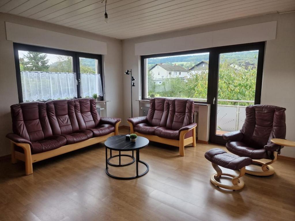 Χώρος καθιστικού στο Ferienwohnung Mühlenweg