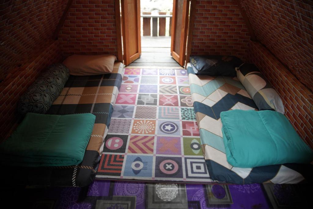 Posezení v ubytování Cabin Glamping