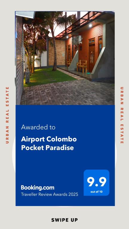 Certifikát, hodnocení, plakát nebo jiný dokument vystavený v ubytování Airport Colombo Pocket Paradise