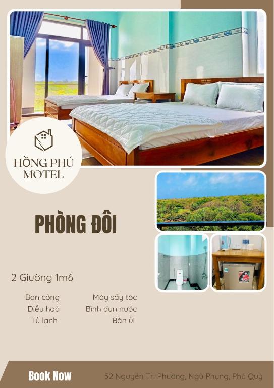 Postel nebo postele na pokoji v ubytování Hồng Phú Motel - Đảo Phú Quý