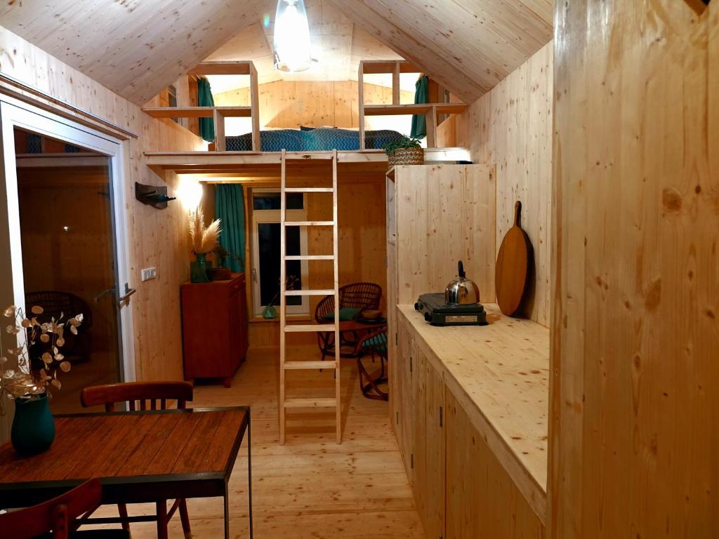 Kuchyň nebo kuchyňský kout v ubytování B&B Welgelegen