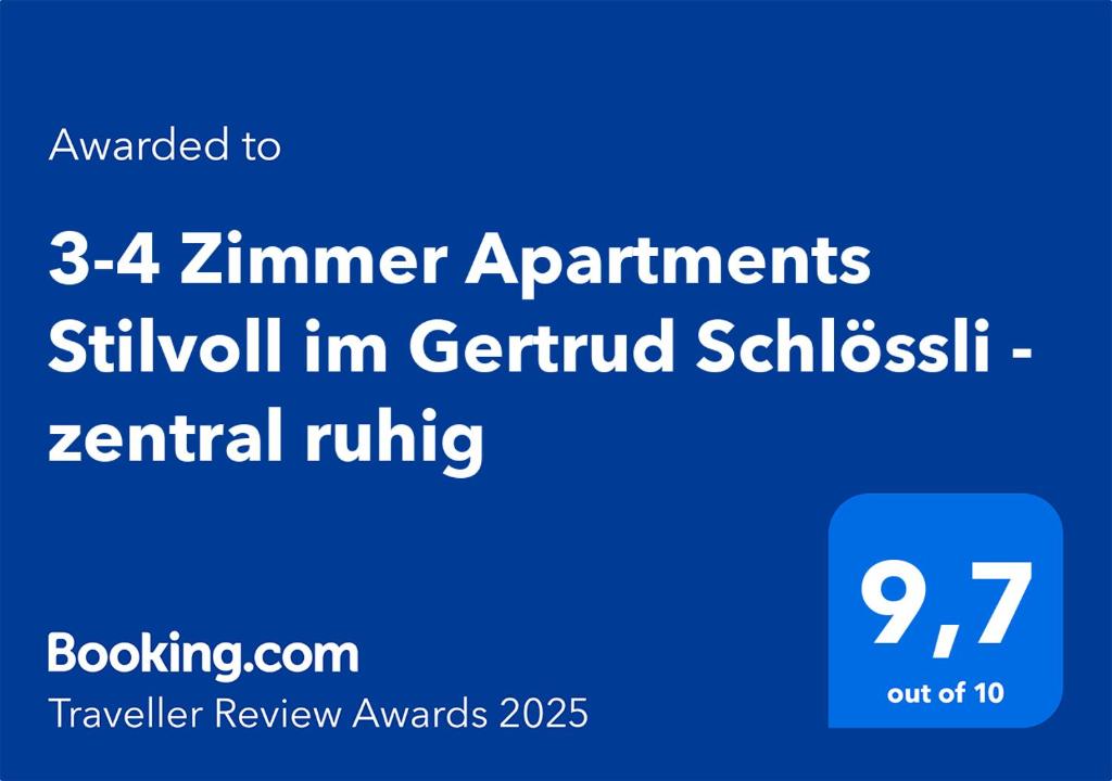 2-4 Zimmer Apartments Stilvoll im Gertrud Schlössli - zentral ruhig - Resim 9