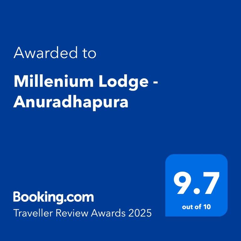 Certifikát, hodnocení, plakát nebo jiný dokument vystavený v ubytování Millenium Lodge - Anuradhapura