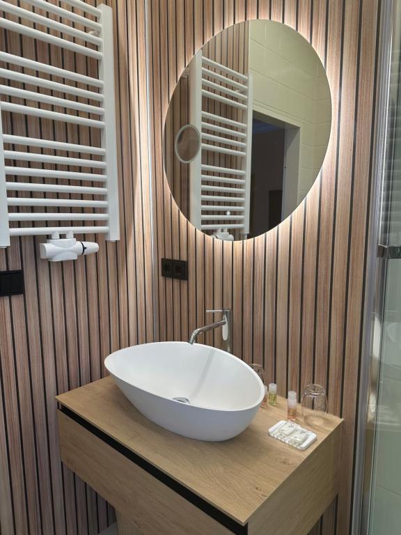 Koupelna v ubytování Hotel Modena