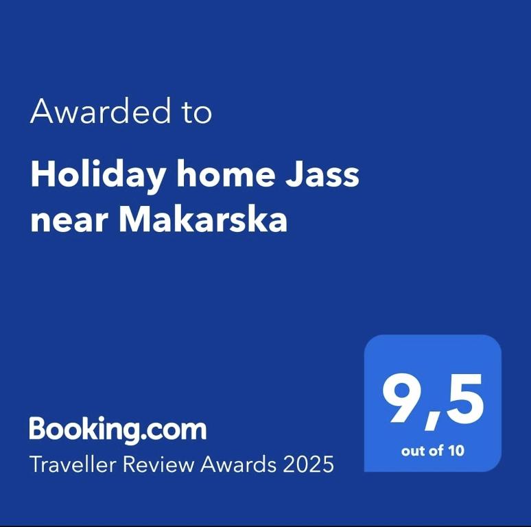 Certifikát, ocenenie alebo iný dokument vystavený v ubytovaní Holiday home Jass near Makarska