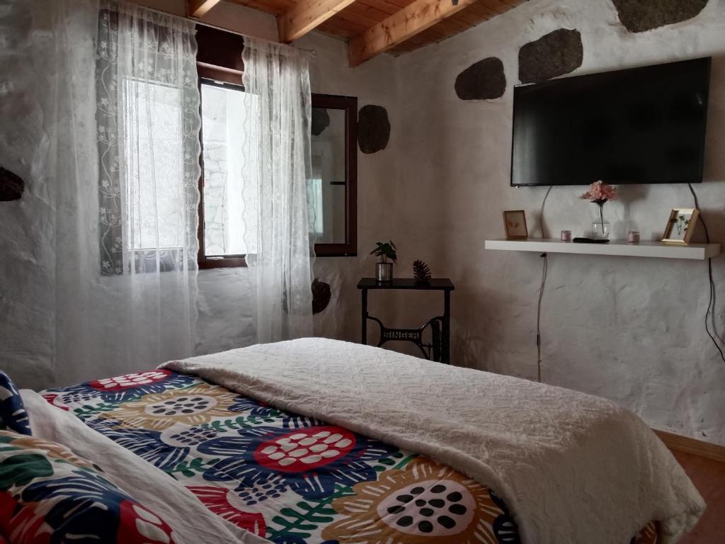Postel nebo postele na pokoji v ubytování Sol y campo Javier