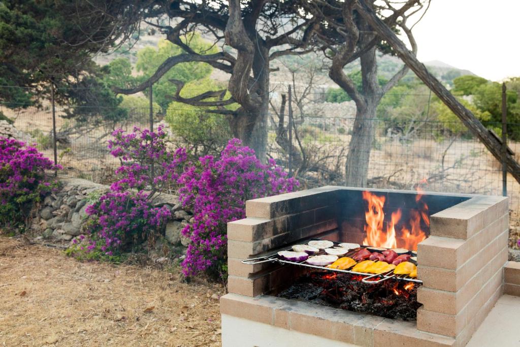 un barbecue con un sacco di cibo sopra di Il Borgo Del Principino a Favignana