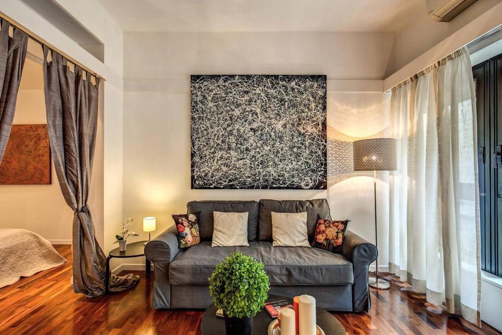 Część wypoczynkowa w obiekcie Lovely apartment close Vatican