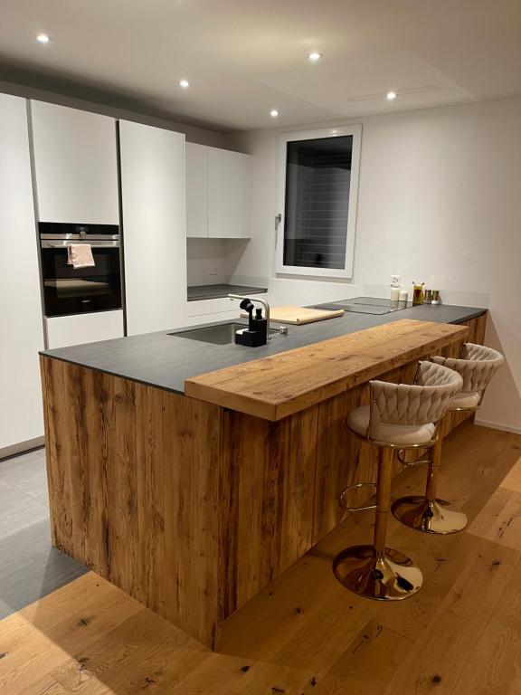 Kuchyň nebo kuchyňský kout v ubytování Engler Apartments