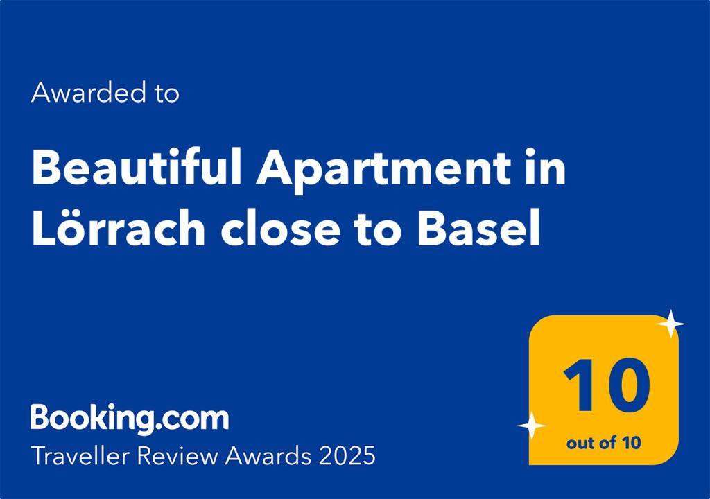 Certifikát, hodnocení, plakát nebo jiný dokument vystavený v ubytování Beautiful Apartment in Lörrach close to Basel