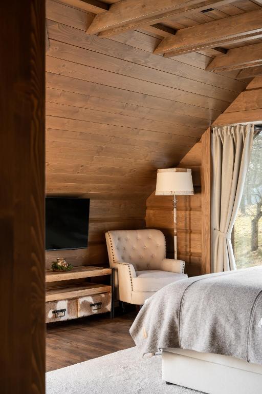 TV a/nebo společenská místnost v ubytování Chalet Villa Pod Jemiołą
