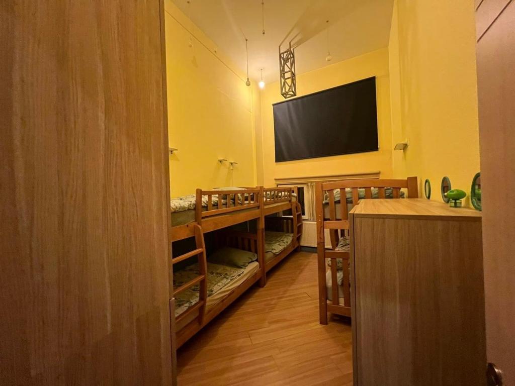 TV a/nebo společenská místnost v ubytování Galaxy Hostel