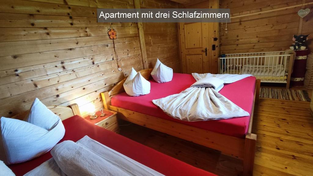 Postel nebo postele na pokoji v ubytování Opas Bergchalet
