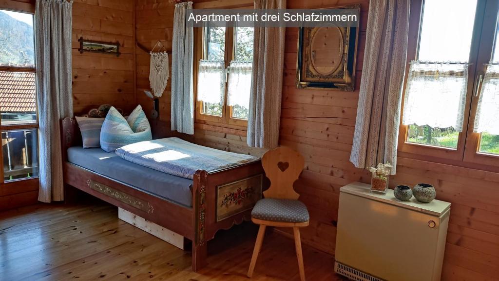 Postel nebo postele na pokoji v ubytování Opas Bergchalet