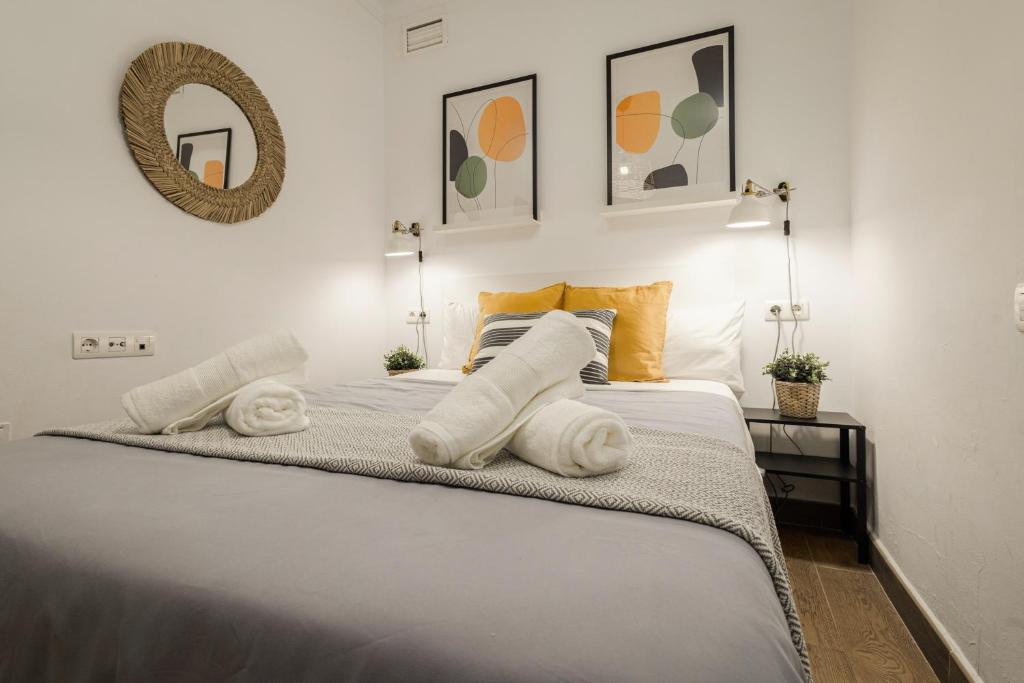 Posteľ alebo postele v izbe v ubytovaní Nordik Apartments Village - La Cala "Raseborg"