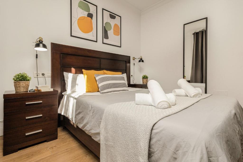 Posteľ alebo postele v izbe v ubytovaní Nordik Apartments Village - La Cala "Raseborg"