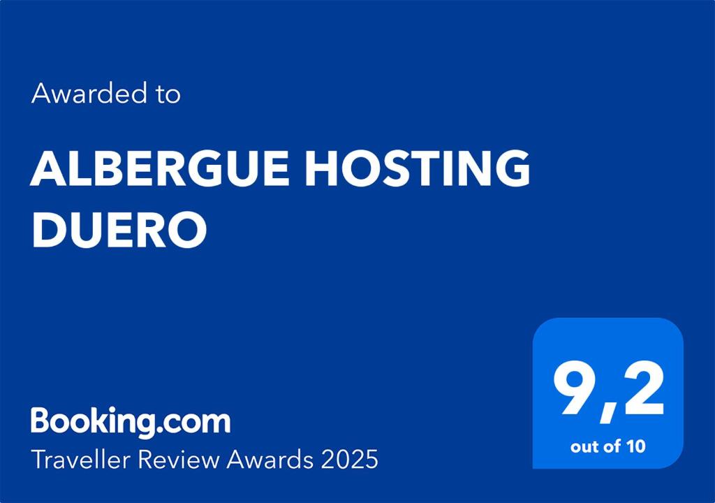 Certifikát, hodnocení, plakát nebo jiný dokument vystavený v ubytování ALBERGUE HOSTING DUERO