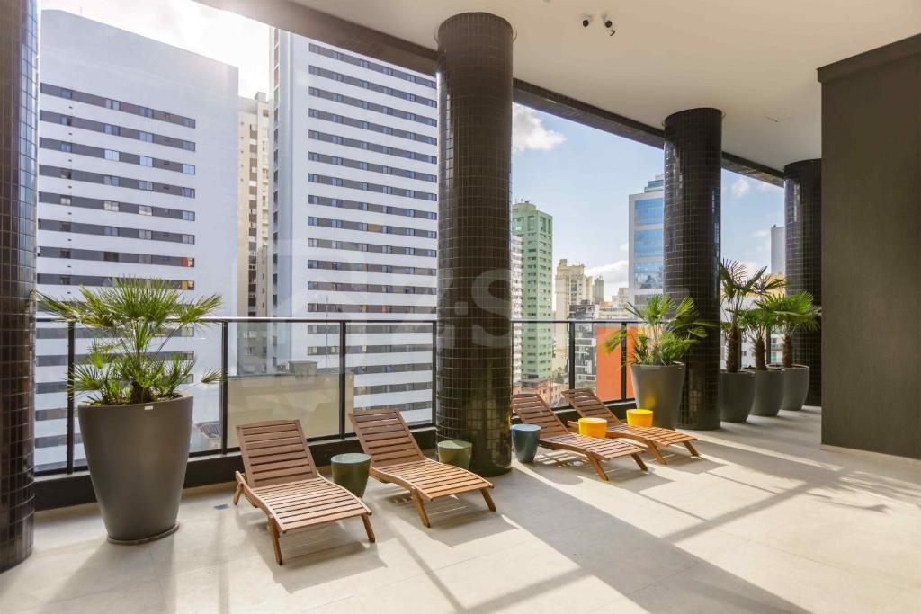 Balkón nebo terasa v ubytování ZStay - Studios in the Heart of Batel Curitiba