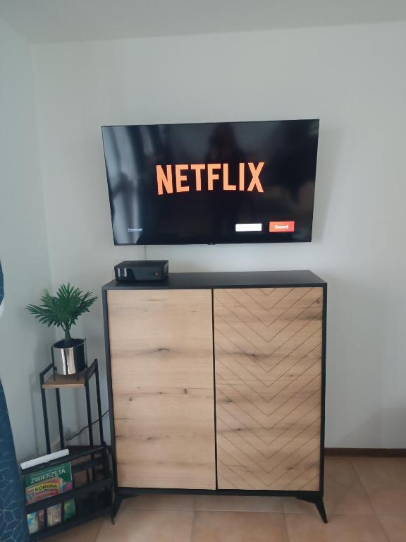TV a/nebo společenská místnost v ubytování Cosy Space Apartment
