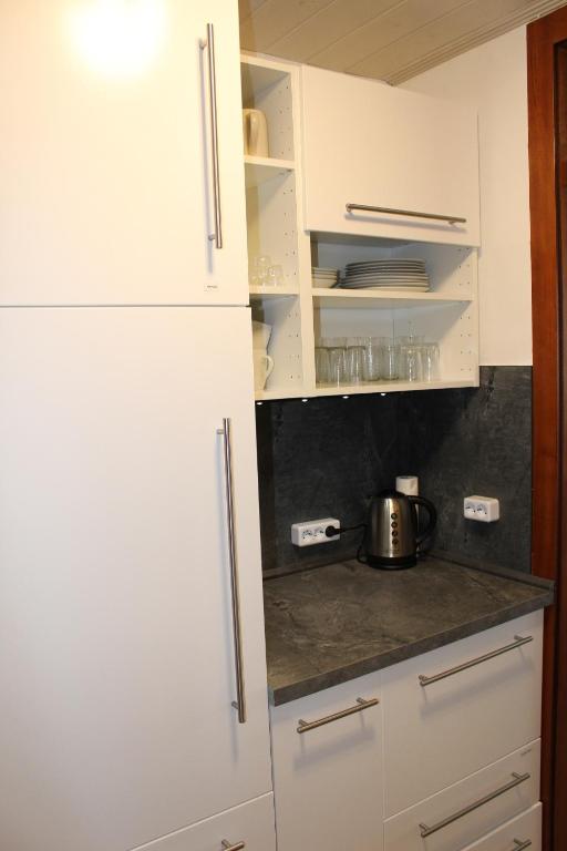 Kuchyň nebo kuchyňský kout v ubytování Appartement 21