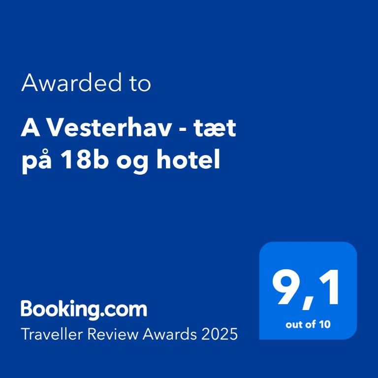 Certifikát, hodnocení, plakát nebo jiný dokument vystavený v ubytování A Vesterhav - tæt på 18b og hotel