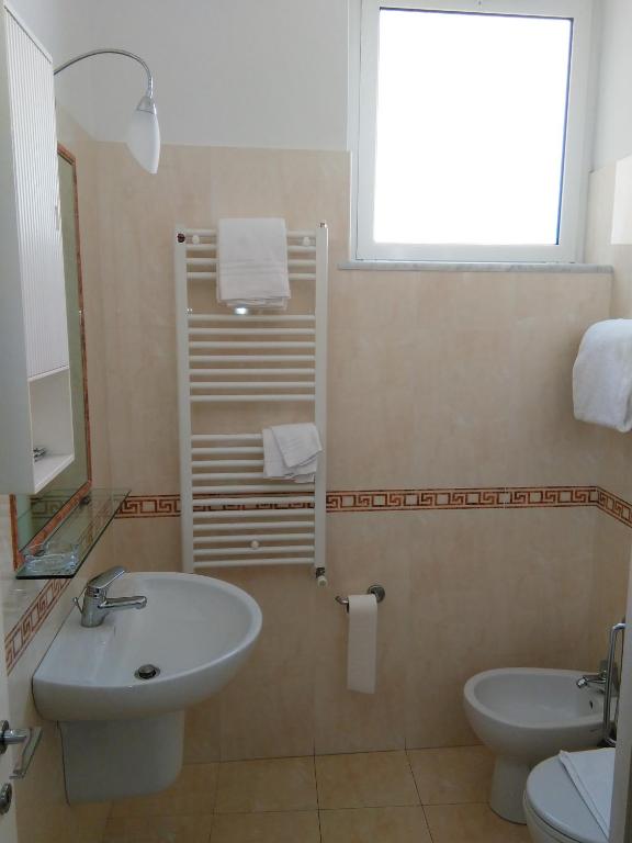 Koupelna v ubytování Ristorante Hotel Mira