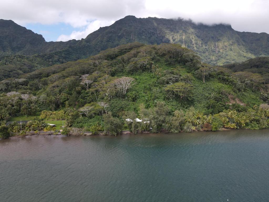 an island in the middle of a body of water at Fare Hanuatai in Tevaitoa