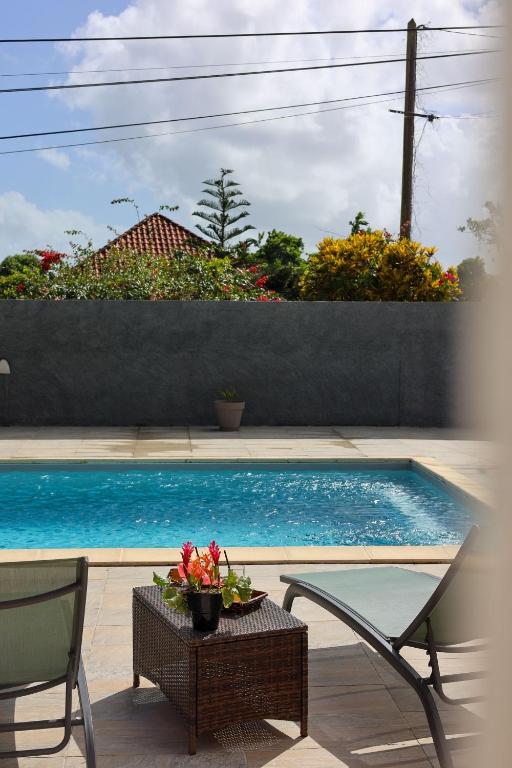 Bassein majutusasutuses Villa Quenette au François või selle lähedal