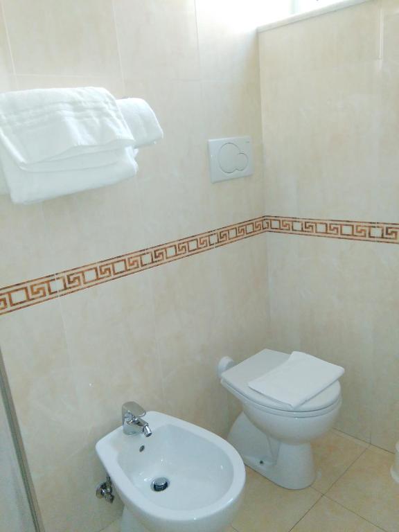 Koupelna v ubytování Ristorante Hotel Mira