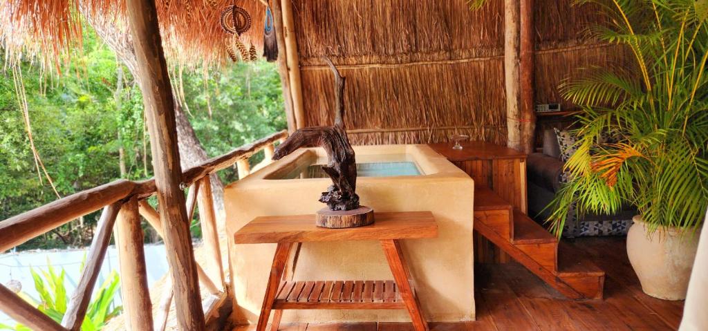 Balkón nebo terasa v ubytování Hotel Kin Tulum Jungle Deluxe