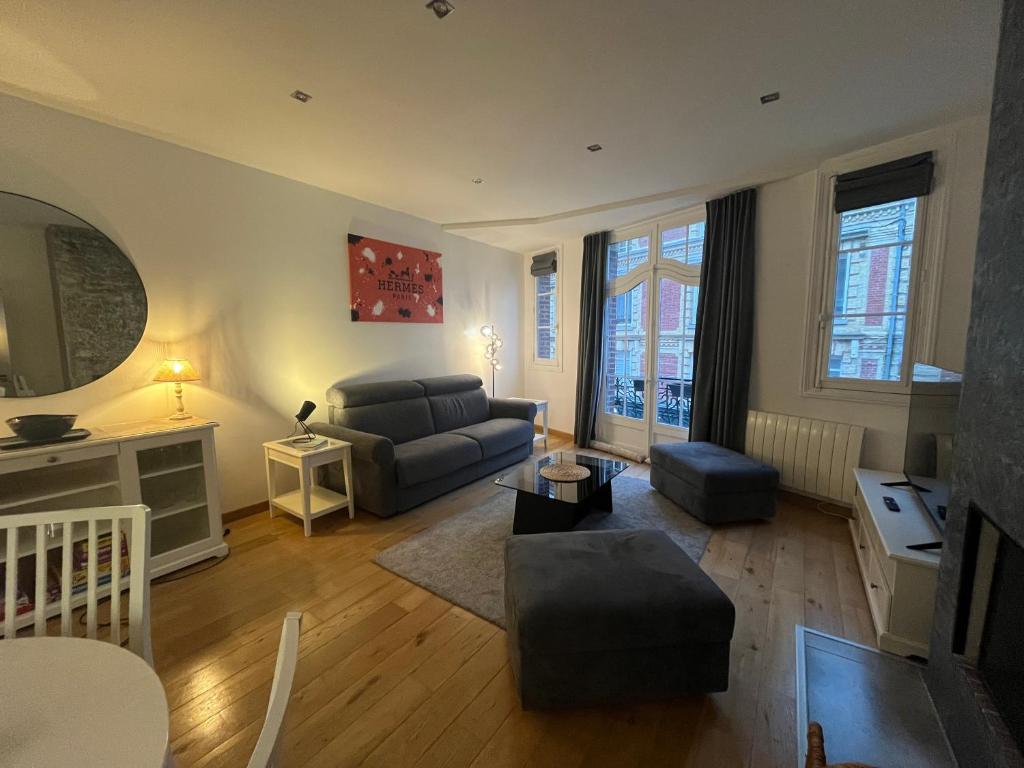 Posezení v ubytování Appartement Loving You - Quartier Bonsecours