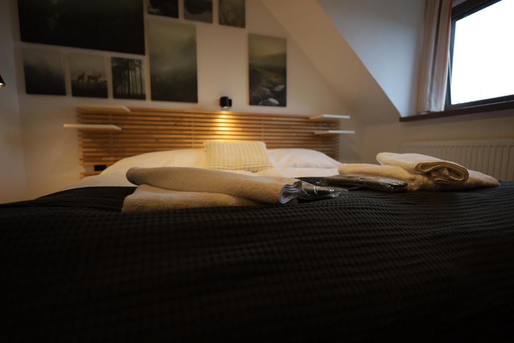 Postel nebo postele na pokoji v ubytování BILÍKOVA CHATA - Horský hotel
