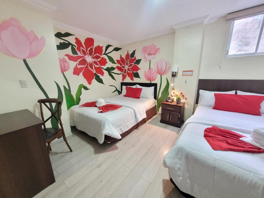 Postel nebo postele na pokoji v ubytování Hotel Loja Bella