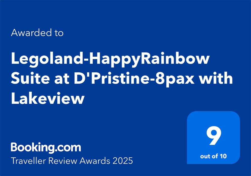 Sijil, anugerah, tanda atau dokumen lain yang dipamerkan di Legoland-HappyRainbow Suite at D'Pristine-8pax with Lakeview