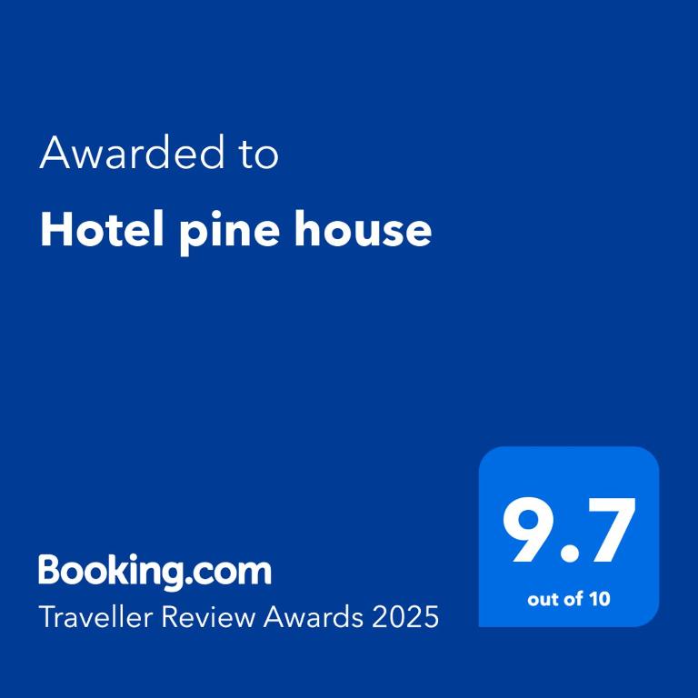Certifikát, hodnocení, plakát nebo jiný dokument vystavený v ubytování Hotel pine house
