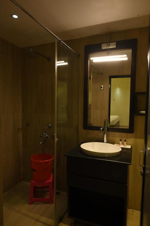Koupelna v ubytování The Citi Residenci Hotel, Bidhannagar