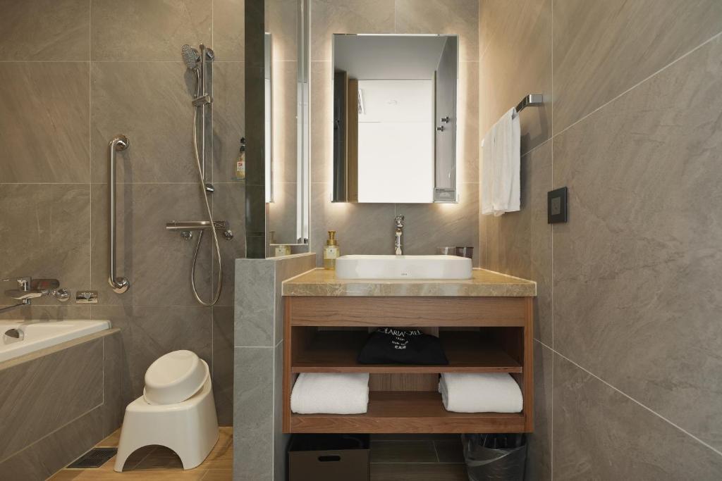 Koupelna v ubytování Solaria Nishitetsu Hotel Taipei Ximen