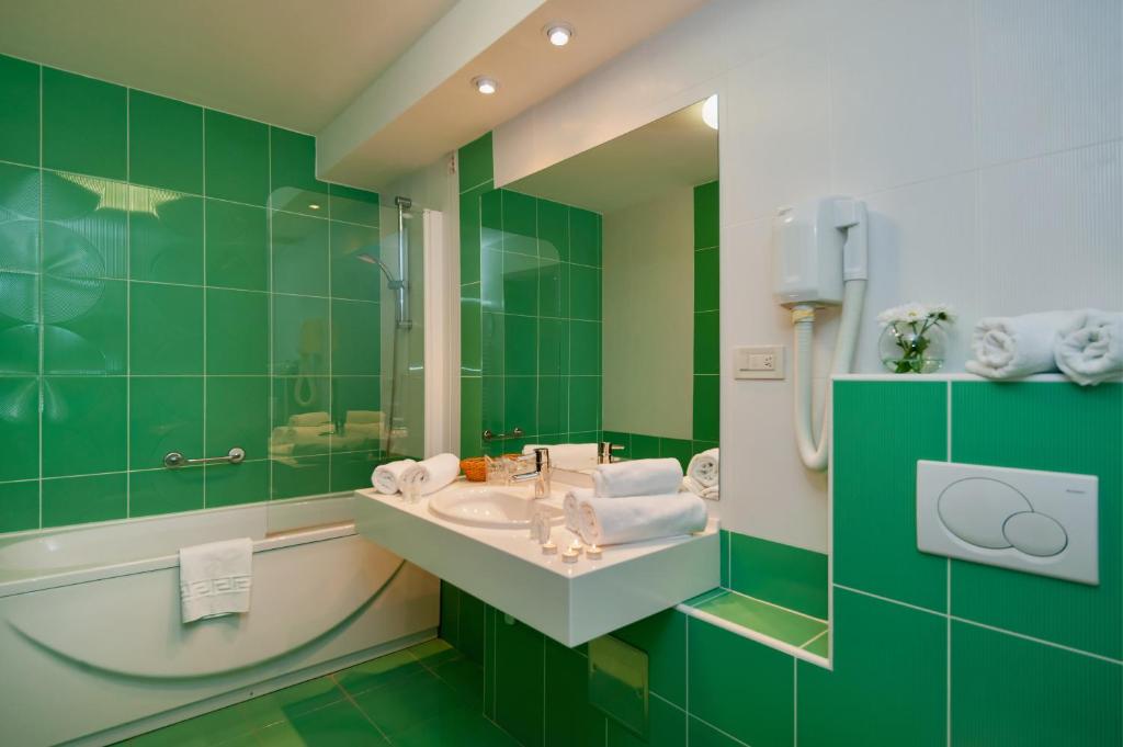 Koupelna v ubytování Hotel Rotondo
