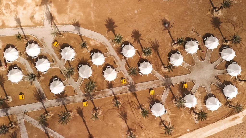 an overhead view of a building with palm trees at Tamar Land in Kalia