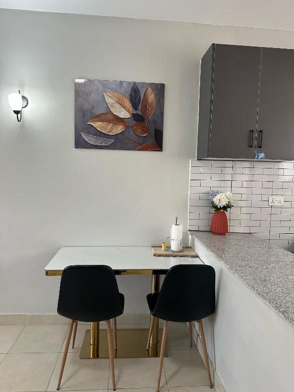 Kuchyň nebo kuchyňský kout v ubytování Ecostay condo