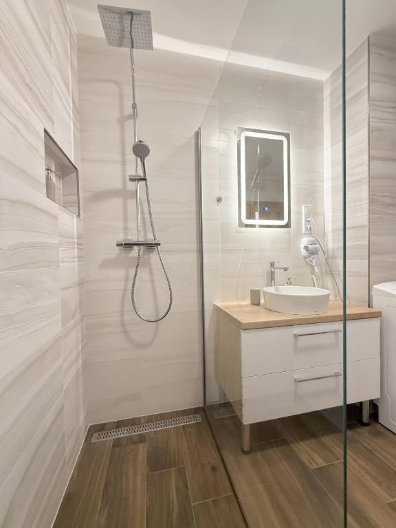 Koupelna v ubytování Viola Apartman