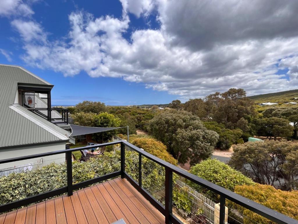a view from the balcony of a house at Alella by the sea in Gnarabup