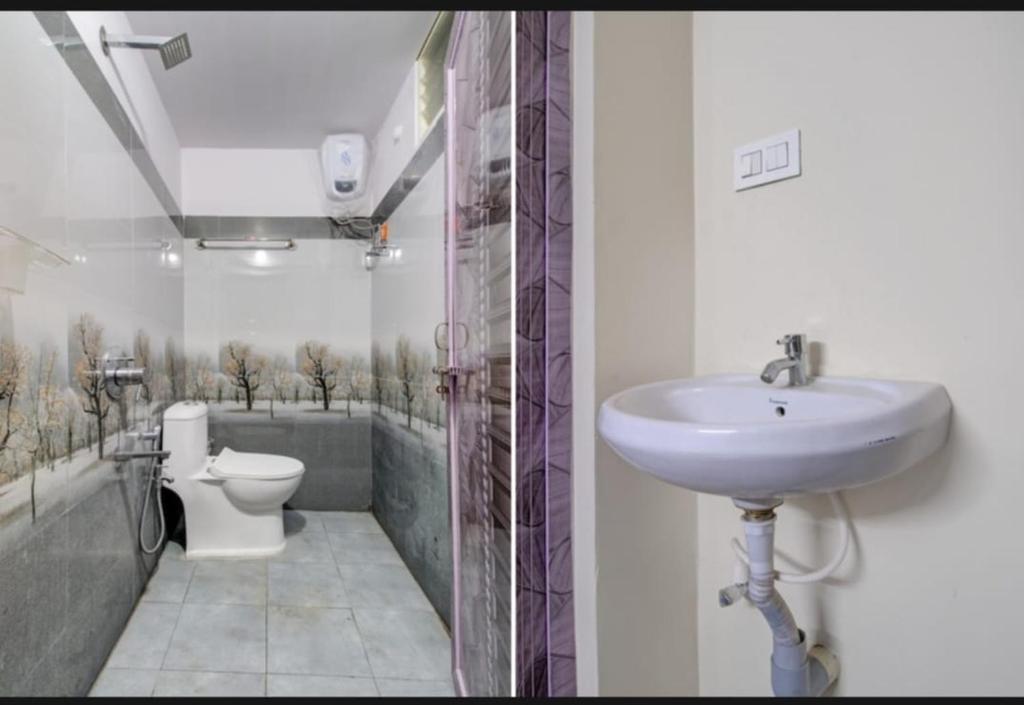 Koupelna v ubytování Hotel RK Grand