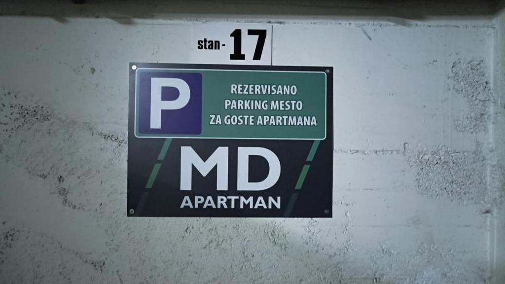 Certifikát, hodnocení, plakát nebo jiný dokument vystavený v ubytování MD apartman Vranje FREE PARKING