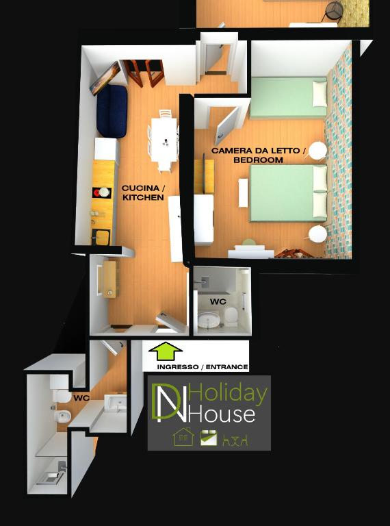 Půdorys ubytování DN Holiday House