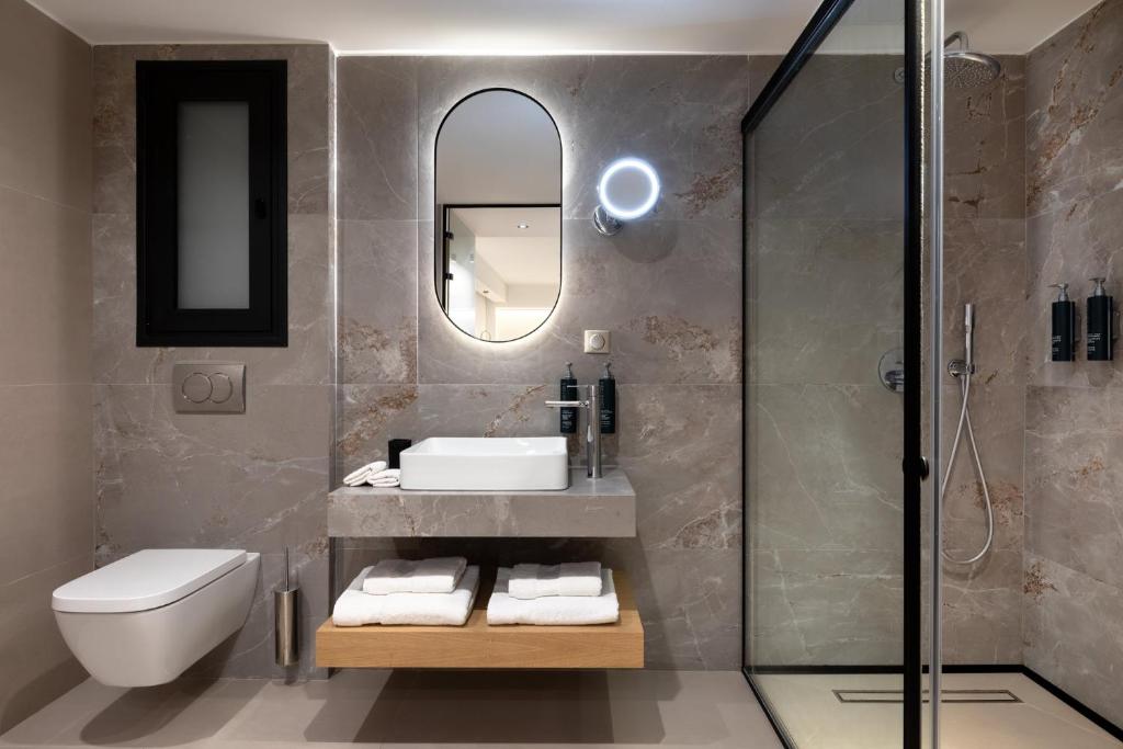 Koupelna v ubytování Hilton Garden Inn Athens Syggrou Avenue