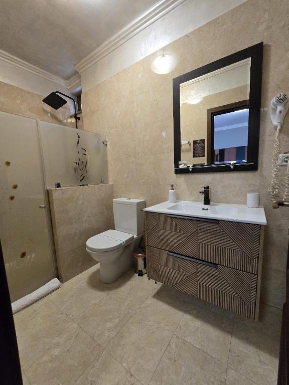 Koupelna v ubytování Hotel Yarus